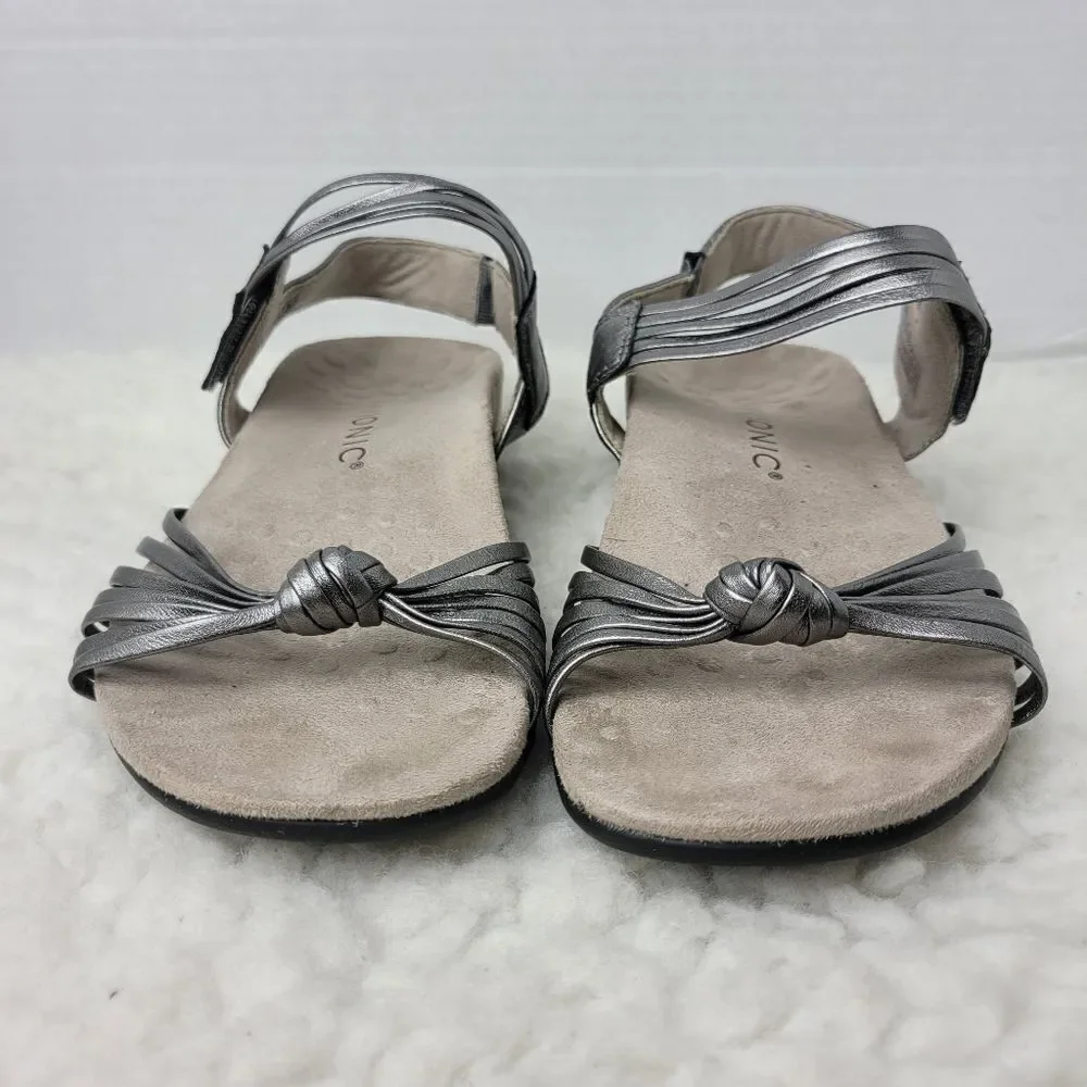Vionic Talulah Womens Size 8 Sandal Gray Orthotic Footbed Shoes